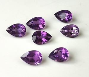 Prix de gros Améthyste naturelle à facettes pierre précieuse en vrac 3x5mm-20x30mm coupe poire pour la fabrication de bijoux Offre Spéciale - Product Image 4