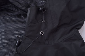 เสื้อกันลมมีฮู้ดสำหรับผู้ชายผ้าฝ้าย100% ระบายอากาศได้ดีมีโลโก้ตามสั่ง - Product Image 5