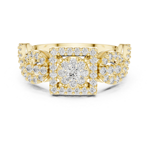 Anillo de Compromiso Vintage de Oro Rosa de 14K con Diamante Cultivado en Laboratorio para Mujer |   Regalo Chapado en Oro con Certificado IGI - Product Image 3