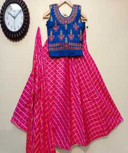 EthnicGarment gaun pernikahan bayi perempuan tradisional Anak eksklusif Lahenga Choli pakaian wanita <span class=keywords><strong>Sari</strong></span> India Pakistan gaun poliester