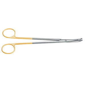 Tijeras de Disección TC Fomon de Acero Inoxidable con Mango Dorado, Tijeras Nasales Anguladas para Rinoplastia, Instrumentos de Cirugía Plástica de Alta Calidad - Product Image 5