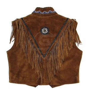 Comfortable Breathable <b>Cowboy</b> Leather <b>Vest</b> Made In Pakistan Latest Design Wholesale Men <b>Cowboy</b> Leather <b>Vest</b> - Product Image 2