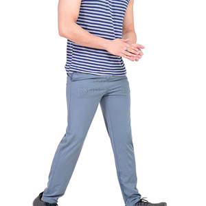 Pantalón informal de moda con material elástico ligero, pantalón informal elástico de algodón para hombre Con aspecto limpio a medida - Product Image 5