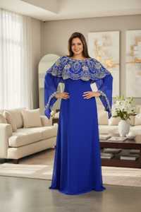 ชุดแต่งงานมุสลิมแบบดั้งเดิม ทำมือ น้ำหนักเบา ขายส่งจาก AWAIS HOUSE ไซส์ 'D'-Plus ผ้าจอร์เจตต์ ประดับเลื่อมและลูกปัด แบบคาฟตัน อบายะ - Product Image 4