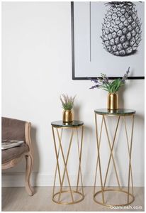 กระถางต้นไม้โลหะสำหรับตกแต่งพร้อมขาตั้งที่หรูหราเหมาะสำหรับการวางบนระเบียงทางเข้าและการตกแต่งบ้าน - Product Image 3