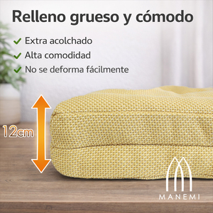 4 Cuscini Indipendenti per Divano da Giardino, 80x60 cm Seduta, 50x60 cm Schienale, Spessore 12 cm, Resistenti per Uso Esterno - Product Image 4