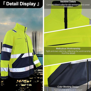 Chaqueta de seguridad para trabajadores Diseño personalizado con chaqueta de cremallera de alta calidad Herramienta DE SEGURIDAD Traje de seguridad completo - Product Image 6