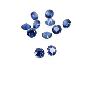 Saphir bleu de Ceylan naturel 2mm coupe ronde 0.35 Cts 11 pièces Lot de pierres précieuses en vrac pour la fabrication de bijoux - Product Image 3
