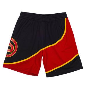 Short de basketball en maille rétro OEM 100% polyester taille moyenne cordon de serrage classique brodé matériel High Street pour planche d'entraînement - Product Image 2