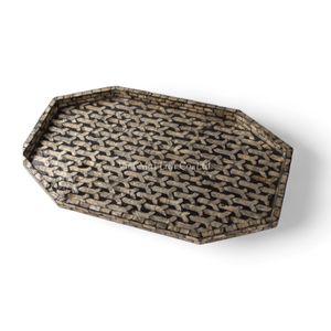 Bandeja de Servir de Nácar, Vietnam, Venta al por Mayor, Hecha a Mano, Decorativa, Incrustaciones de Concha, Natural, Ecológica - Product Image 2