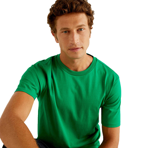 Camisetas de algodón de 250gsm de peso pesado de Color sólido para hombre de talla grande de alta calidad ropa para hombre - Product Image 5