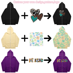 Sweat à capuche court avec imprimé en relief jaune, streetwear, pull en molleton à capuche, sweat-shirt à motif graphique - Product Image 5