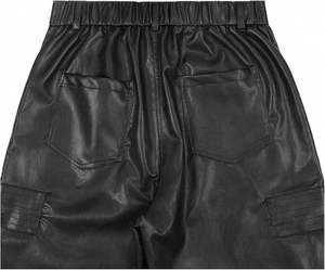 Pantalon ample et évasé sur mesure en cuir de mouton et d'agneau pour homme, avec plusieurs poches, style baggy, collection 2026 - Product Image 2