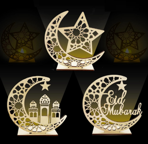 Luna creciente dorada hecha a mano moderna Ramadán Kareem centros de mesa islámicos decoraciones de mesa para el hogar regalos de inauguración de la casa nuevo último - Product Image 5