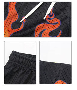 Vêtements personnalisés Short en maille Imprimé par sublimation Flamme Short en maille à cordon de serrage Short en maille polyester Fabricant - Product Image 5