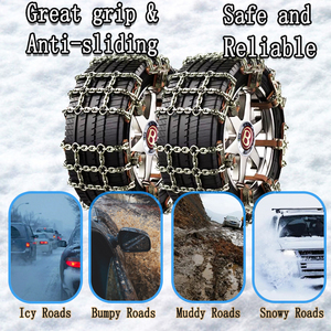 Juego <span class=keywords><strong>de</strong></span> 6 <span class=keywords><strong>Cadenas</strong></span> Antideslizantes Universales para Neumáticos Estilo Red para <span class=keywords><strong>Nieve</strong></span> <span class=keywords><strong>de</strong></span> Emergencia para Automóviles y Vehículos Todoterreno - Product Image 5