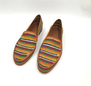 รองเท้า Raffia,รองเท้า Moccasins Raffia,รองเท้าปาล์มชนิดหนึ่งโมร็อกโก,รองเท้าทำด้วยมือ - Product Image 1