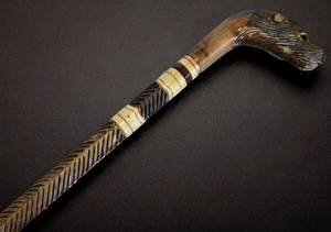 Bastón de madera hecho a mano ecológico, bastón para caminar tallado, regalo para senderismo, bastón de madera único para caminar - Product Image 5