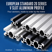 Profilé en aluminium V-Slot série 20 standard européen 20x20 pour cadre d'imprimante 3D