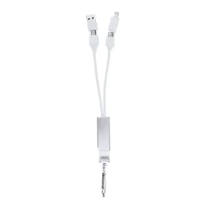 Caricabatterie USB Sostenibile Leony, Gadget Promozionale per Ricarica in Movimento - Product Image 1
