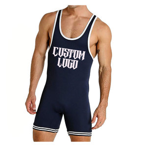 Combinaison d'haltérophilie Singlet de lutte Plus Size Men Bodywear Sublimation Spandex Wrestling Wear Men's - Product Image 3