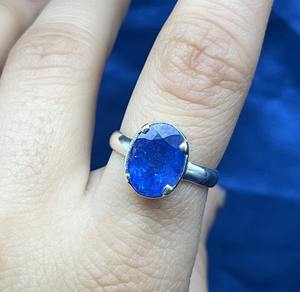 Bague en argent Tanzanite naturelle Bague en argent avec pierres précieuses Tanzanite Bijoux en argent faits à la main pour femmes - Product Image 4