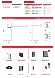 Barrière de stationnement automatique 6M avec bras droit ou télescopique pour entrées à largeur de voie étendue – Fournisseur Malaisie - Product Image 3