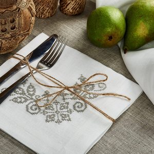 Serviettes en tissu de broderie serviettes de table lavables douces réutilisables pour la Table à manger OEM de dîner de famille de fête de mariage - Product Image 4
