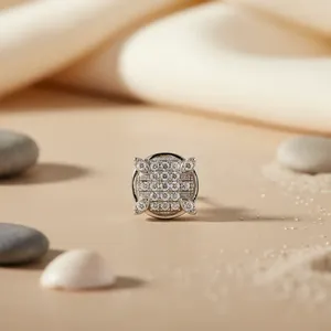 Bague en or blanc plaqué diamant pour femme, taille brillant rond, diamant naturel certifié GIA, bijou de fiançailles classique - Product Image 2