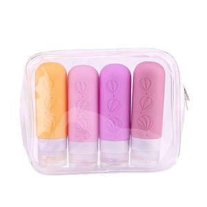 Unalilia LVS-01 Plastic Travel <b>Bottles</b> for Toiletries <b>Shampoo</b> <b>Conditioner</b> Lotion Leak Proof <b>Refillable</b> Squeeze Child-Resistant - Product Image 2