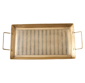 Wholesale Luxury Metal <b>Gold</b> <b>Tray</b> with Handle For Restaurant Hotel Wedding & Party Use in Low Price - Product Image 1