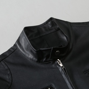 Service OEM Vente en Gros Veste d'Hiver en Cuir pour Homme - Col Montant Logo Avant Écologique Coupe-Vent Respirant Couleurs Personnalisables - Product Image 3