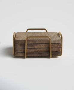 Handmade Natural <b>Wooden</b> Coasters Square Shape <b>Placemats</b> Cup Coasters Personal Drinks Display for Commercial Use for Restaurants - Product Image 5