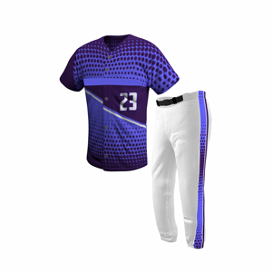 Ensemble d'uniformes de baseball à sublimation personnalisée Impression du nom de l'équipe Plus Size Pantalon en jersey de baseball respirant à séchage rapide Vente en gros - Product Image 5
