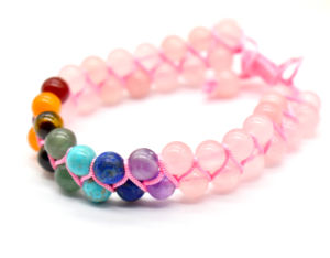 Rose Quartz & Multi Gemstone <b>Beads</b> <b>Bracelet</b> Natural Gemstone <b>Beads</b> 8 mm Size Round Smooth Polish Crystals <b>Beads</b> <b>Bracelets</b>. - Product Image 3