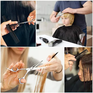 Échantillon gratuit Ensemble de coupe de cheveux Ciseaux amincissants Salon de coiffure Ciseaux de coiffure à domicile Kit de peigne Salon de coiffure Ciseaux de coiffeur - Product Image 5