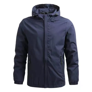 Veste blanche imperméable coupe-vent pour homme, logo personnalisé, coupe-vent pour l'extérieur - Product Image 5