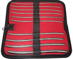 ชุดเครื่องมือทางการแพทย์สแตนเลสสตีลเยอรมัน8ชิ้นตัวขยายมดลูกแบบ Hegar ชุดผ่าตัดที่ได้รับการรับรอง CE แบบใช้มือ - Product Image 5