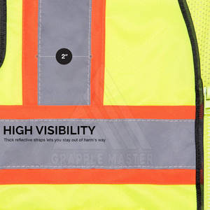 High Quality 100% Polyester Men's Workwear <b>Vest</b> Breathable Protective Mesh Pure <b>Reflective</b> Material Customizable Logo Wholesale - Product Image 4