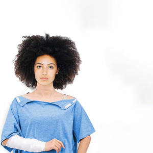 Chemises post-chirurgie pour femmes et hommes, manches 3/4, hauts, vêtements adaptatifs, chemises de réadaptation - Product Image 2