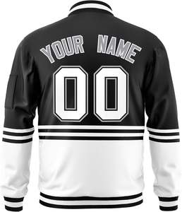 Veste universitaire unisexe avec fermeture éclair sur le devant Marque personnalisée disponible en usine OEM Production directe - Product Image 2