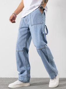 กางเกงยีนส์ขายาวสำหรับผู้ชายกางเกงยีนส์ขาตรงเข้ารูปแบบลำลอง - Product Image 2