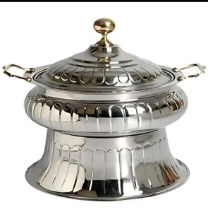 Réchauffeur d'aliments en cuivre de forme ronde unique avec un matériau de haute qualité pour les ustensiles de dîner d'hôtel et le dessus de table de restaurant - Product Image 6