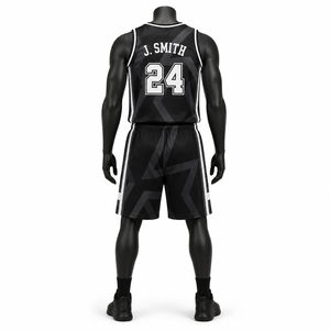 Custom Basketball Uniform Set Men Sublimated Jersey Shorts Breathable <b>Polyester</b> Mesh Team Sports Kit Personalized Name - Product Image 2