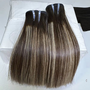 Trama de cabello humano virgen crudo vietnamita 30 pulgadas estirado Color Ombre hueso recto cutícula alineada paquetes sueltos genio profundo - Product Image 1