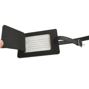 Étiquette de bagage en cuir véritable de haute qualité étiquette de valise avec logo imprimé en relief en relief personnalisée étiquette en cuir personnalisée - Product Image 2