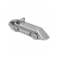 Coche de carreras decorativo de aluminio de alta calidad con acabado plateado Fórmula 1 Diseño de coche Centro de mesa de carreras Comedor Sala de estar