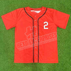 Ropa deportiva con botones personalizada, camisetas de béisbol y softball, camisetas transpirables de alta calidad con números de nombre de equipo - Product Image 6