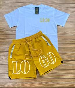 Men's Trending 2025 Cotton Tshirt Shorts <b>Set</b> Summer Top Clothing <b>Sets</b> Breathable Casual T Shirt Shorts <b>Set</b> - Product Image 1