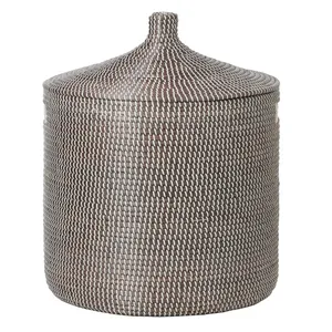 HNH Craft's Eco-Friendly Best Choice Customizable OEM Rectangle Seagrass Bohemian Handwoven Multifunction 0-1L Capacity <b>Storage</b> - Product Image 6